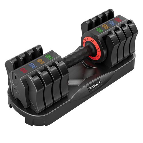 LEEKEY Adjustable Dumbbells 1PCS, Dumbbells with Anti-Slip Handle for Exercise & Fitness Fast Adjust Weight, Innovative Workout Equipment, Dumbbell Set Adjustable Weight