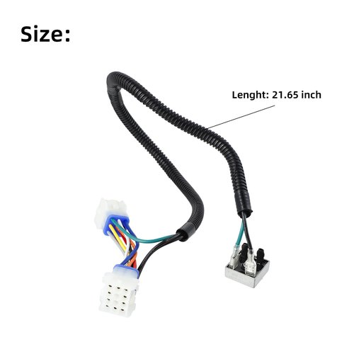Roykaw Golf Cart 12V Golf Cart Headlight Voltage Reducer Harness Compatible with Club Car Precedent 2004-up Gas Vehicles, Plug and Play, 9 Pin/12 Pin Converter Harness