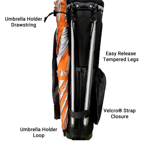 Powerbilt TPS Dunes 14-Way Black/Black Golf Stand Bag