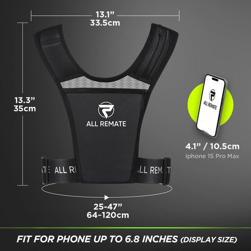 ALL REMATE Lightweight Slim Pullover Design Running Vest with 5 Pockets – Seamless Fit, Breathable Reflective Jogging Gear