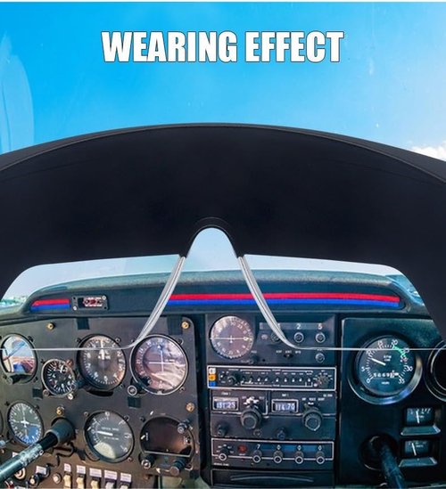 Flaperon Black Fog Foggles - Adjustable Band for Pilot Training | Durable Polycarbonate Lenses