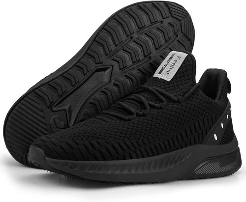Feethit Men's Slip-On Walking Shoes - Lightweight Breathable Mesh Sneakers for Running & Workouts
