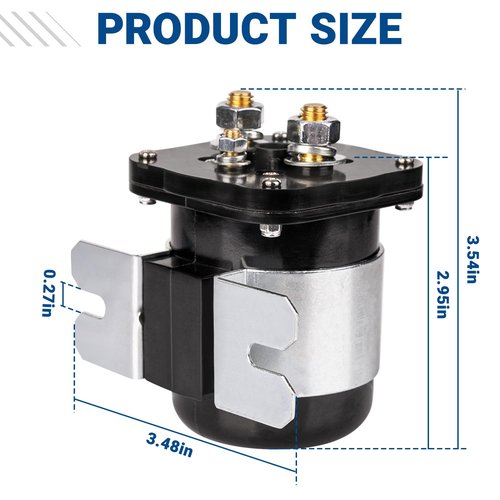 CartClan 48 Volt 4 Terminal Solenoid, Suitable for 48V Club Car, EZGO, Yamaha Electric Golf Cart, Replacement Part OEM#: 101883601, 73231G01, JR1-H1950-00