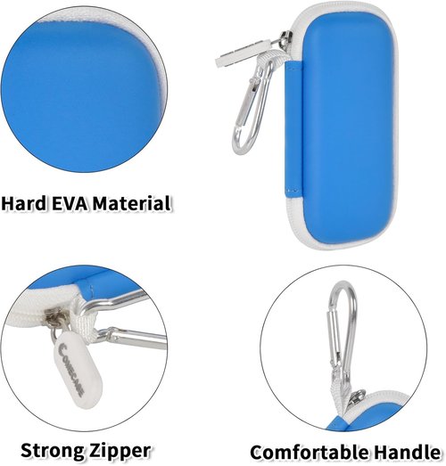 KardiaMobile Case - Compatible with 6-Lead & 1-Lead EKG Monitors | Durable Storage Holder - Blue