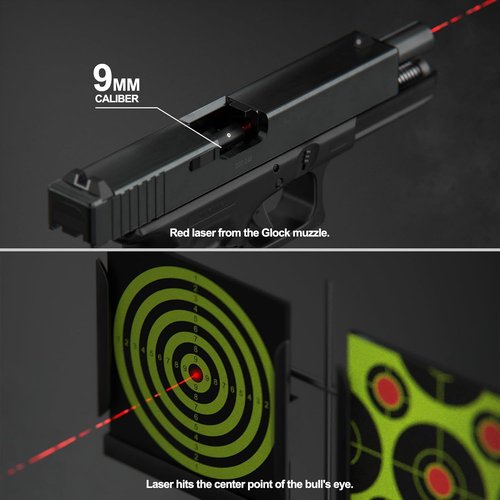 Feyachi Bore Sight | 9mm Red Dot Laser Boresighter with 3 Battery Sets for Accurate Zeroing