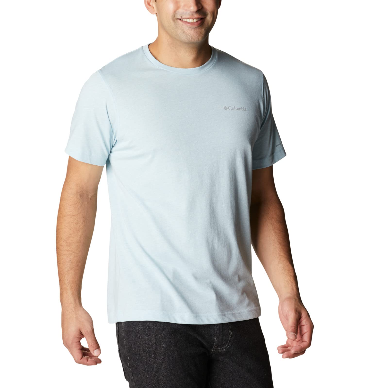 Columbia Men's Big & Tall Thistletown Hills Short Sleeve, Sky Blue Heather, 2X B&T