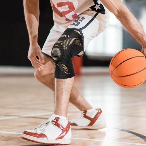 JIUFENTIAN Copper Knee Brace - Maximum Support & Enhanced Flexibility | Compression Sleeve for Pain Relief (Medium)