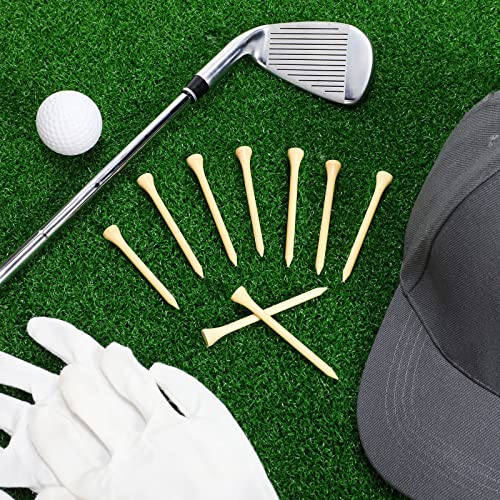 3-1/4 Inch Bamboo Golf Tees Bulk - Natural Wood Color, 3500 Pieces