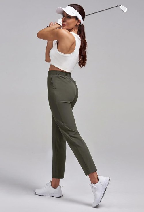 Alaroo Women's Golf Pants - Athletic Stretch Joggers with Pockets | 7/8 Ankle Casual Travel Wear