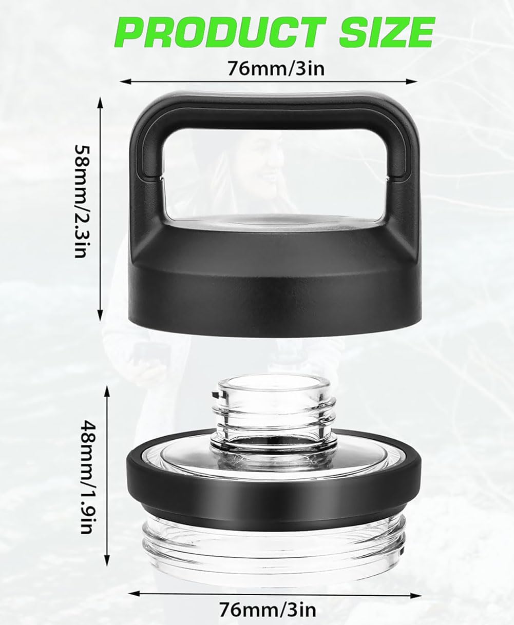 YETI Chug Replacement Lid Cap - Fits 18oz, 26oz, 36oz, 64oz Rambler Bottles | Durable Water Bottle Accessory