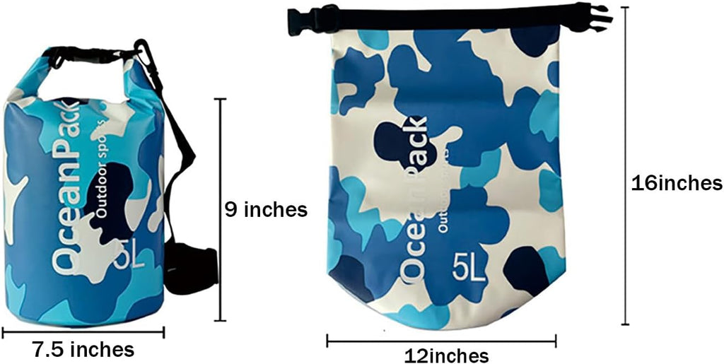 Skiennix Waterproof Dry Bag - Lightweight Roll Top Storage for Travel, Swimming, Kayaking | 5L/10L/20L