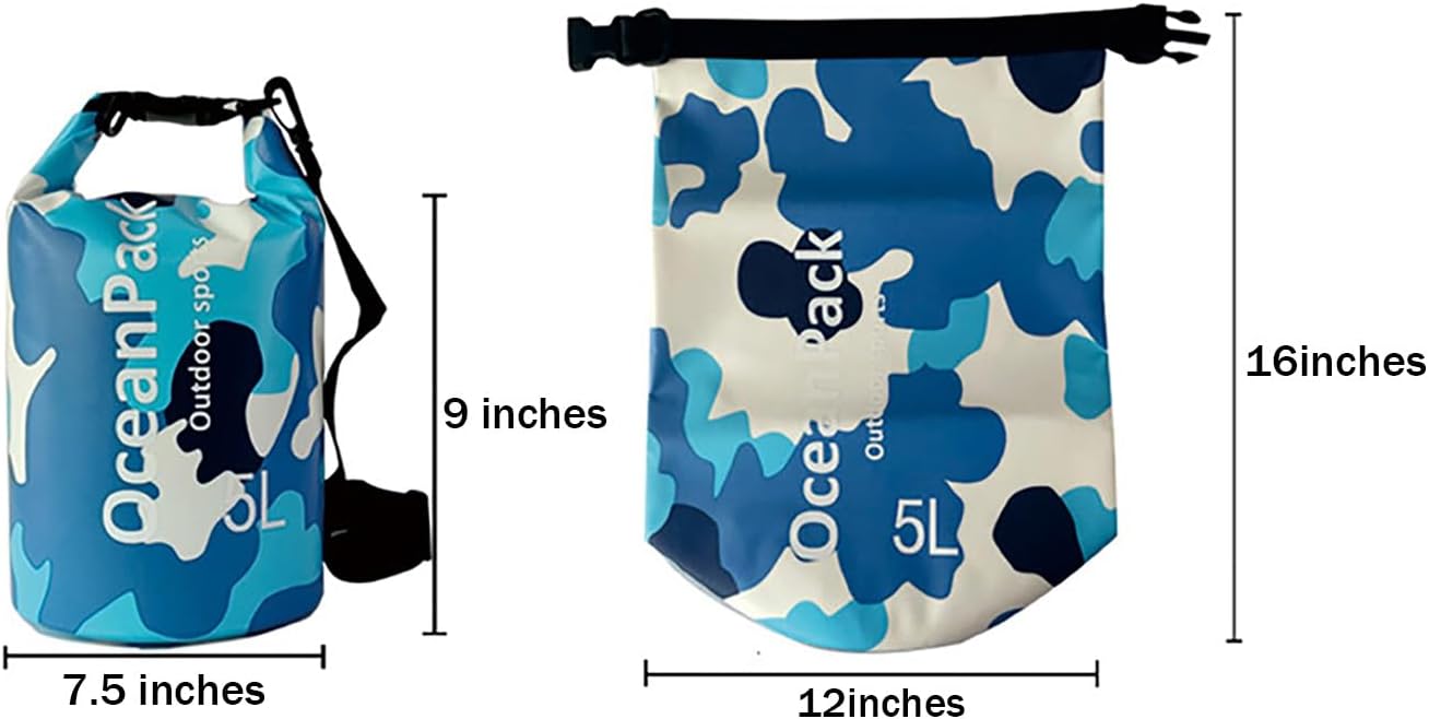 Skiennix Waterproof Dry Bag - Lightweight Roll Top Storage for Travel, Swimming, Kayaking | 5L/10L/20L