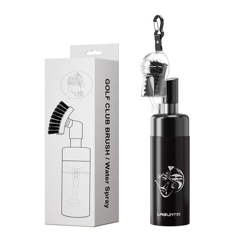 LAISUNTIM 2-in-1 Golf Club Brush with Water Spray & Built-in Golf Ball Marker - Portable Groove Cleaner & Club Cleaning Brush with Nylon Bristles