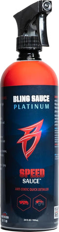 Bling Sauce Platinum Speed Sauce - Cherry Scent Anti-Static Quick Detail Spray | 24oz for Cars, Trucks, SUVs