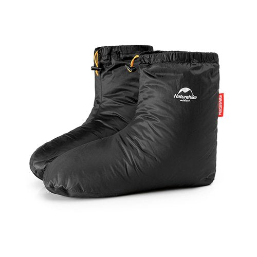 Naturehike Ultralight Winter Duck Down Booties, Camping Warm & Cozy Down Sleeping Socks for Men & Women, Down Filled Slipper Boots with Storage Bag(L)