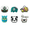 FKYzixeh Tennis Racket Dampeners, Tennis Racket Shock Absorber, Cute Pattern Tennis Accessories (6 pcs Cute Animal)