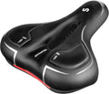 Skiennix Bicycle Saddle - Waterproof PU Design | Shock-Absorbing Memory Foam & Silicone Gel | 25 x 21 cm