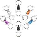 SEADESKY 6Pcs Quick Release Keychain Detachable Key Ring Pull Apart Keychain with 2 Split Rings Detachable Key Chain Secure Key Attachment (Multicolor)