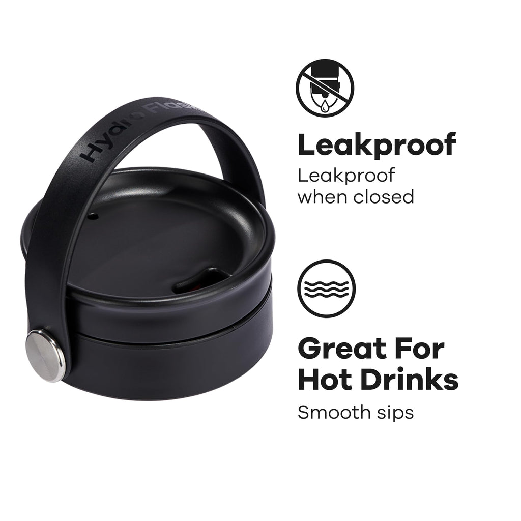 Hydro Flask Lid – Flex Sip Replacement Lid for Wide Mouth Water Bottles - Coffee Lid Accessory Black