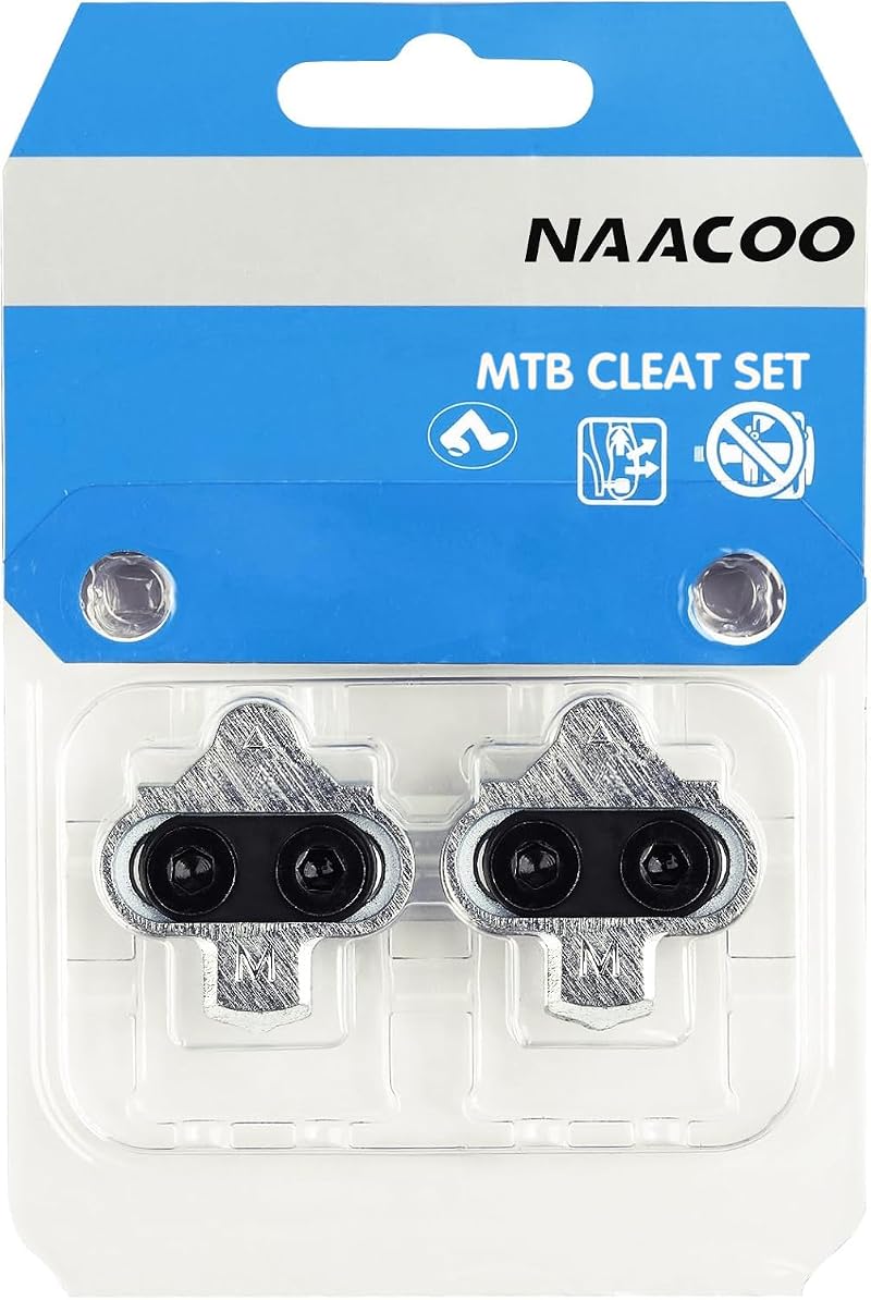 Bike Cleats Compatible with Shimano SPD & Look X-Track Pedals – Silver (2-Bolt)