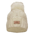 UGG, Womens, Cable Beanie With Pom, Cream, One Size