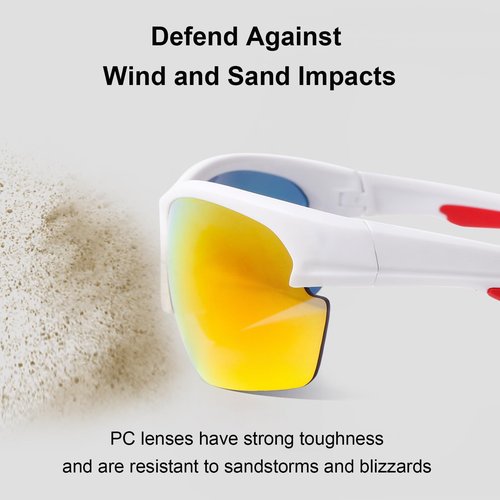 DQbhzh Sports Sunglasses for Men Women,Wrap Around Rave Sun Glasses for Ski Cycling Running Driving Fishing Golf Softball Baseball Beach Volleyball Snow Shield Sunglasses Lightweight UV Shades 2 Pack
