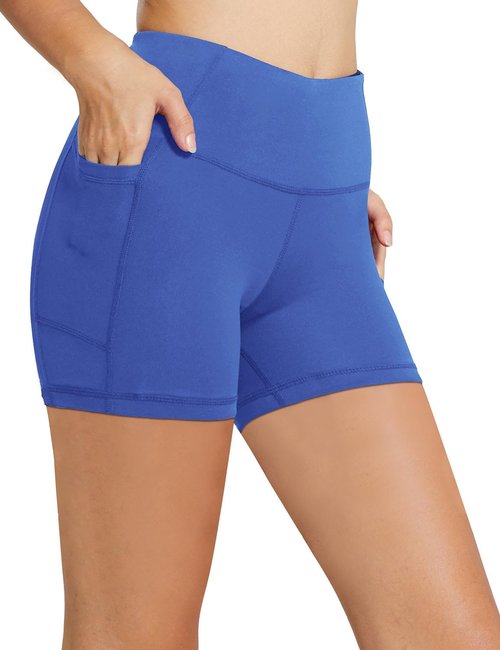 Baleaf Women's High Waist Biker Shorts - 8"/5"/3" Spandex Workout Shorts with Pockets for Yoga & Gym
