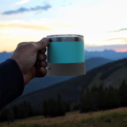 Wuryuema Protective Silicone Boot Compatible with YETI Rambler 10oz Mug&YETI Rambler 14oz Mug/Stackable Mug/BPA Free Bottom Silicone Sleeve Cover/Camping Mug Bottom Protector Sleeve Accessories