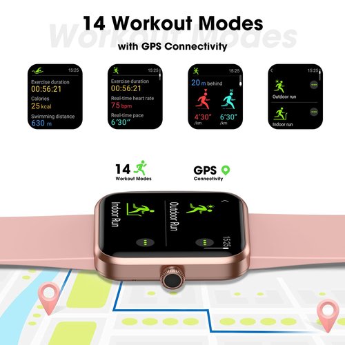 Imzuc Fitness Tracker Watch, Step Tracker with Heart Rate, Blood Oxygen Sleep Monitor, 5ATM Waterproof Pedometer, Step Calorie Counter, Health Fitness Watch for Sports, Activity Tracker for Women Men