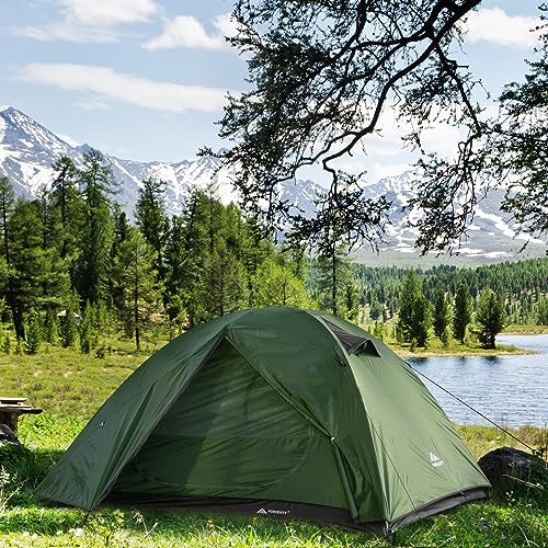 Forceatt 3-Person Green Waterproof Lightweight Camping Tent for Outdoor Hiking