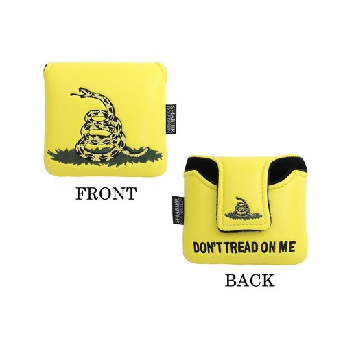 SHABIER Yellow Golf Large Mallet Headcover with Snake Design for Golf Putter Club