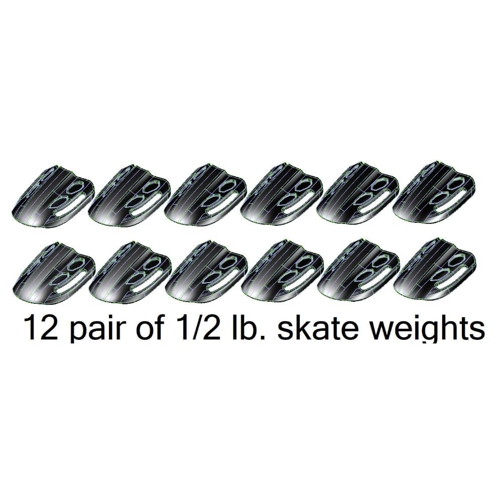 PowerSk8r Skate Weights to Improve Hockey Speed, Hockey Leg strenth, Improve Hockey Endurance, Improve Hockey Balance (0.5 Pound (Black)) Save $20 Today