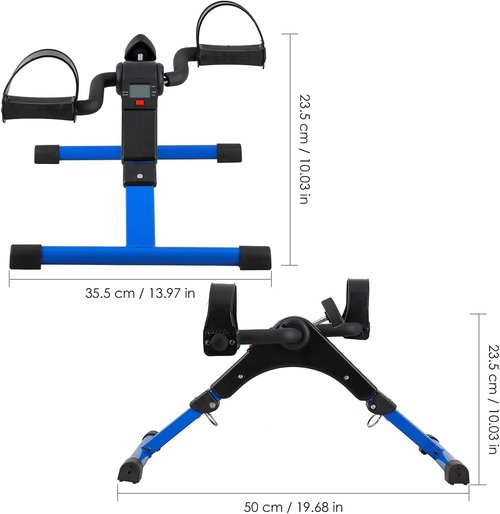 Folding Pedal Exerciser - Mini Under Desk Bike for Arm & Leg Workout | Portable Foot Cycle