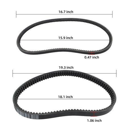 Roykaw Golf Cart Drive Belt Generator Starter Belt Compatible with Yamaha G29 2007-2014 Gas Model, OEM# JW1-G6241-00, JW1-G6241-10, J55-H1173-00, J38-81173-00