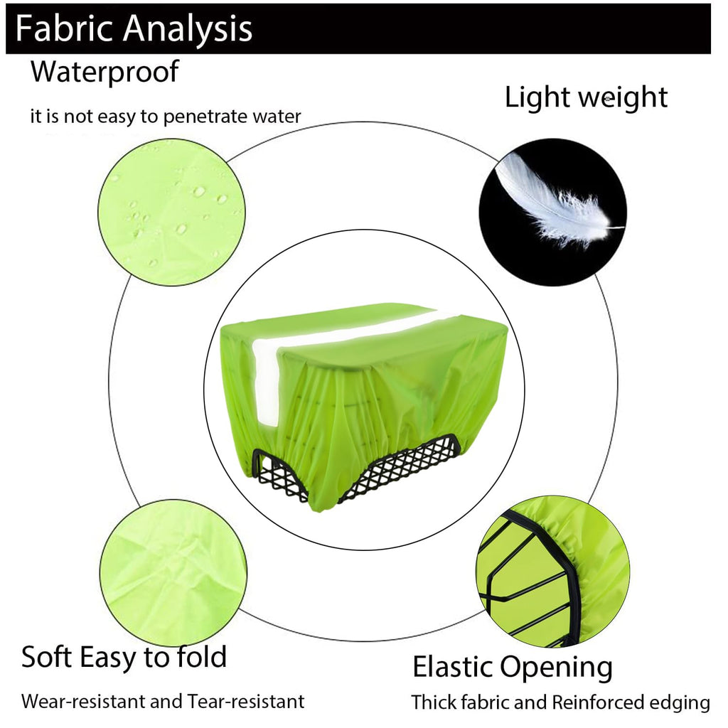 VAOLOAV 45L Bicycle Basket Waterproof Rain Cover with Reflective Strip Bicycle Rear Rack Rain Cover Black