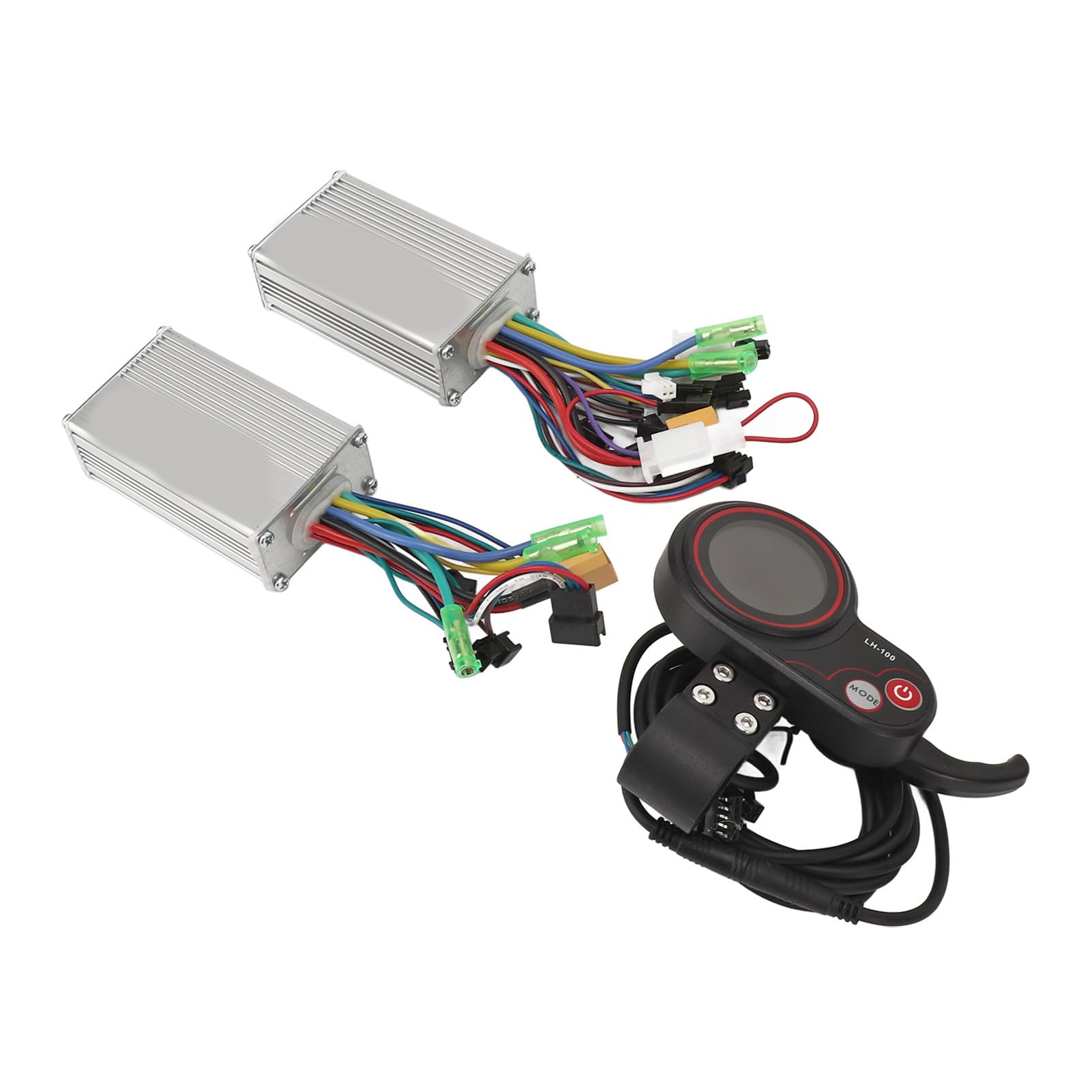 SPYMINNPOO Brushless Motor Controller Kit, 500W for Electric Scooter 24V/36V/48V, LCD Display, Dual Drive System