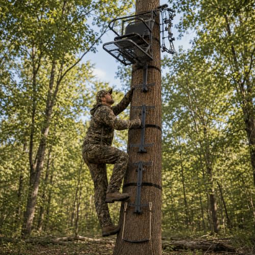 FUNHORUN 4 Pack 20-Inch Climbing Sticks with Bonus Aider for Hunting & Tree Stand Setup