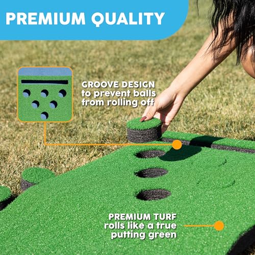 MD Sports 12 Ft. Big Sky Golf Putting Green Game - Practice & Party Fun