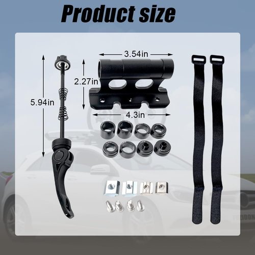 Bike Fork Mount - Quick Release Thru Axle Adapter for Road/MTB | Aerospace-Grade Aluminum Carrier
