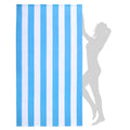 WILFA Extra Large Beach Towel - Oversized Mircofiber Beach Towel 40'' x 70'', XL Striped Lightweight Pool Towel, Big Cabana Swim Travel Towel for Adults Mens Women,Blue