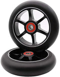 2Pcs 120mm Pro Scooter Wheels with Abec 9 Bearings for MGP/Razor/Lucky Pro Scooters (6 Spoke) (Black)