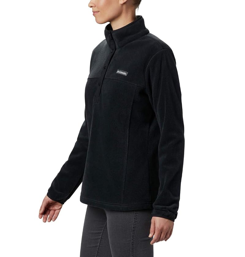Columbia Benton Springs Half Snap Fleece Pullover Jacket for Women - Black, Medium