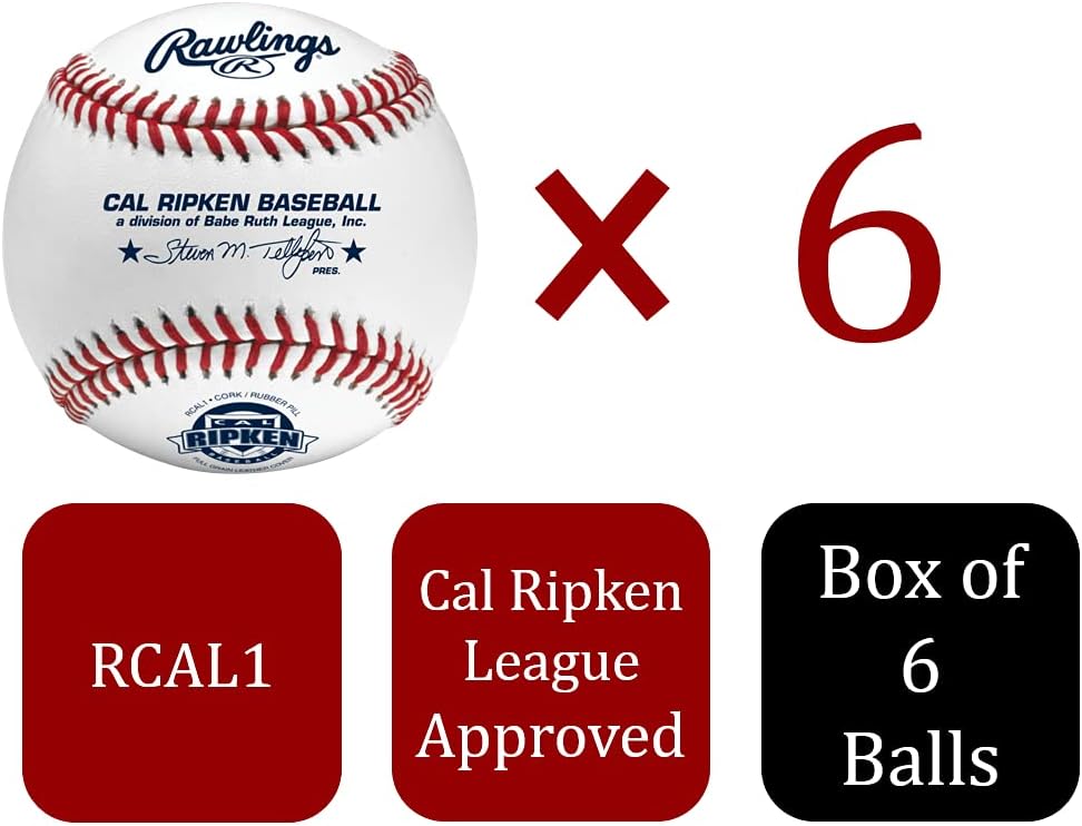 Rawlings Cal Ripken Baseballs - Competition Grade RCAL1 | Youth 14U | Multiple Count Options