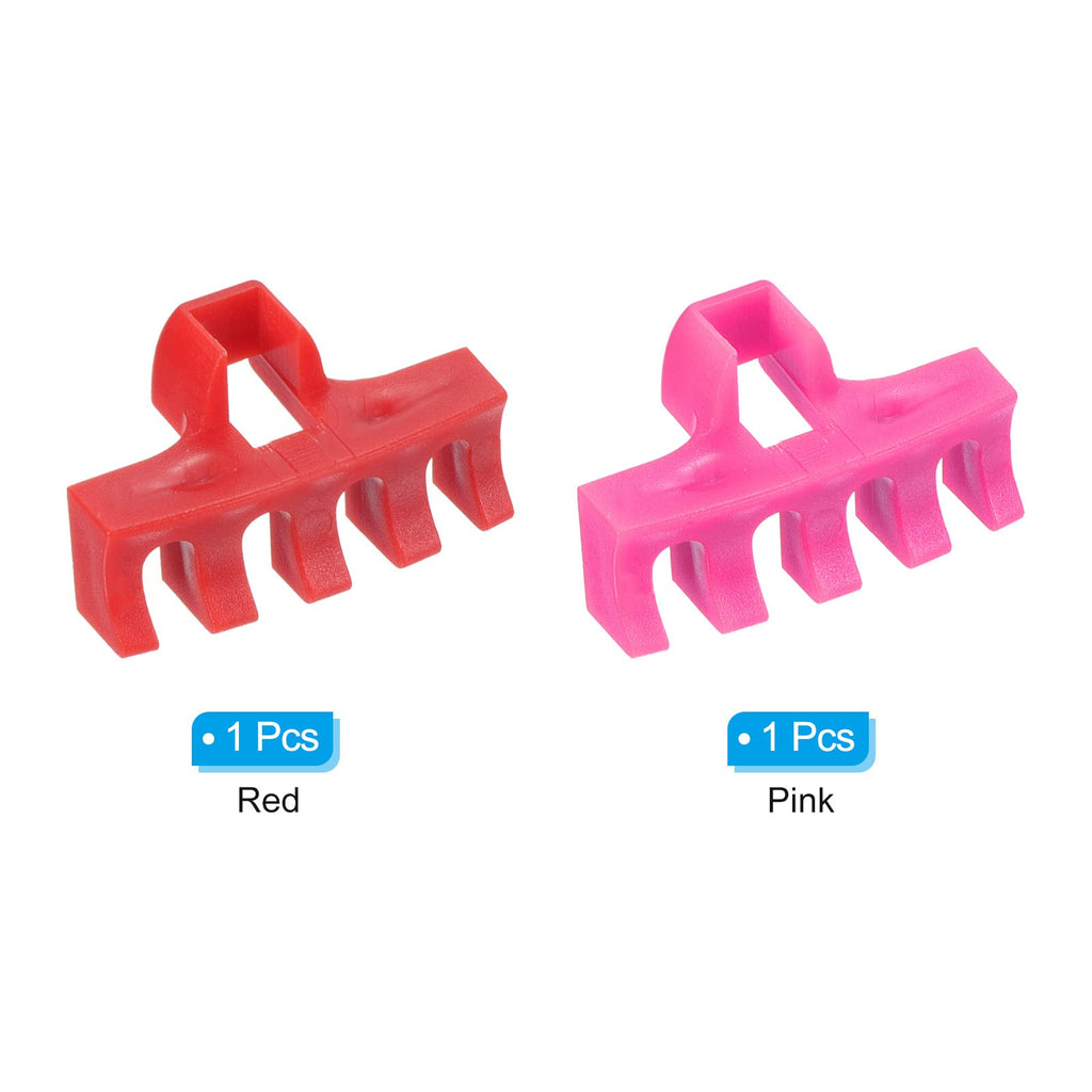 PATIKIL Badminton Stringing Racquet Load Spreader, 2 Pack Racket High Pounds Load Adapter Protector Stringing Machine Tool, Red/Pink