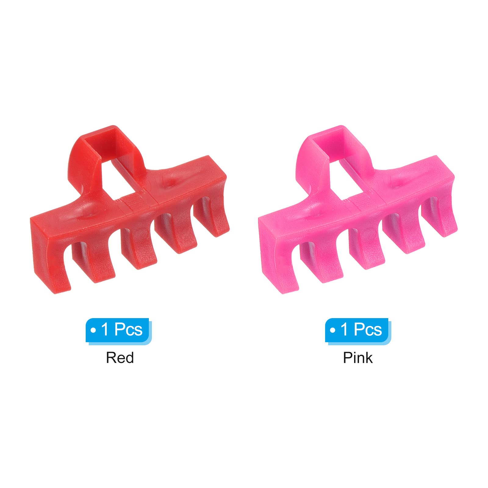 PATIKIL Badminton Stringing Racquet Load Spreader, 2 Pack Racket High Pounds Load Adapter Protector Stringing Machine Tool, Red/Pink