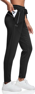 BROKIG Women's Cloudloft Joggers - Soft Athletic Tapered Pants with Zipper Pocket for Casual Lounge & Workout