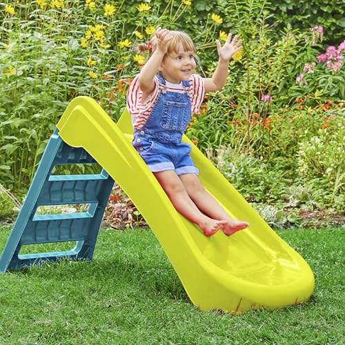 Kids Foldable Slide - Indoor & Outdoor Playset in Green, Safe & Lightweight