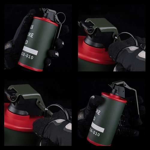 Disratw Airsoft Grenades CS Dummy Grenade Toys Model Plastic Toy Hand Grenades Tactical Gear for Army Cosplay Movie Props Outdoor Games for Age 14+ (Red&Green)
