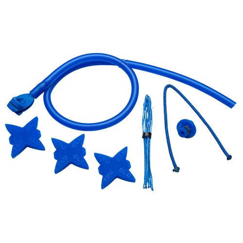 TRUGLO Bow Accessory Kit - 3/16' Peep Sight w/Tubing, Kisser Button, 3 String Silencers, 36' BCV String Serving, 5' BCV D-Loop Material, Blue
