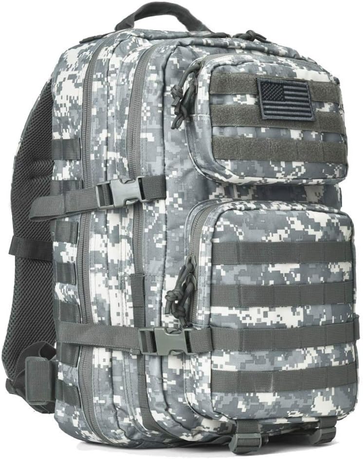 REEBOW GEAR Military Tactical Backpack - Large 3-Day Assault Pack with Molle System | ACU Camo